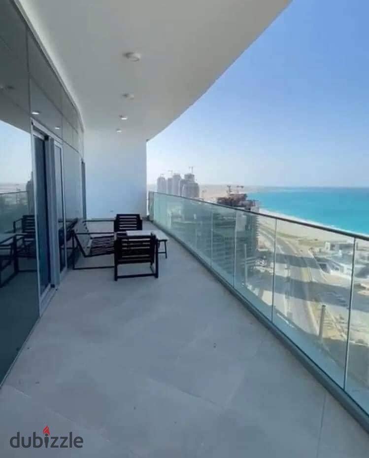 شقة 215م Sea View مباشر متشطبة في أبراج العلمين بالساحل الشمالي 3