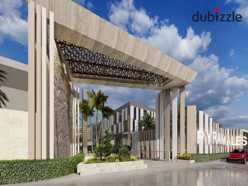 down payment of 280 k, hotel studio near the pyramids and directly in front of the Oasis Hotel for sale with a daily return in dollars in a compound r 3