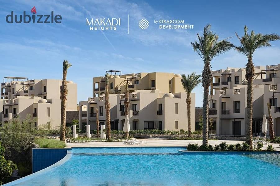 شاليه للبيع تشطيب كامل بالمطبخ فى مكادى هايتس الغردقة makadi heights hurghada 1