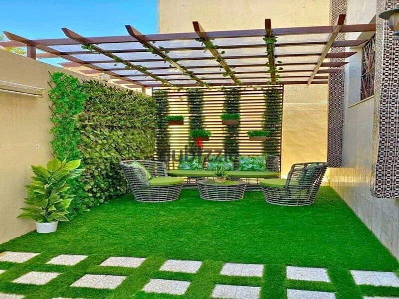 Apartment 141 m + private garden for sale in the Fifth Settlement next to Madinaty 1