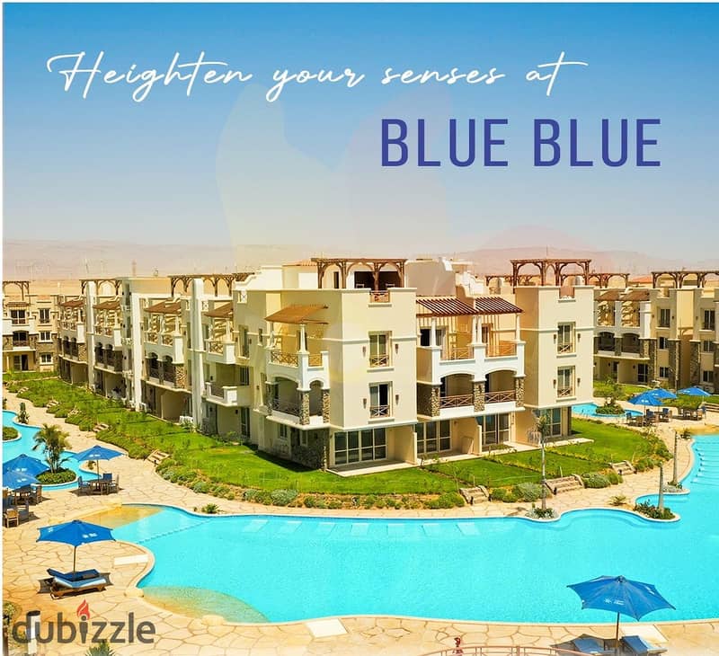 بخصم 40% عالكاش شاليه للبيع عالبحر فى العين السخنة بمقدم 780الف بقرية blue blue sokhna 7