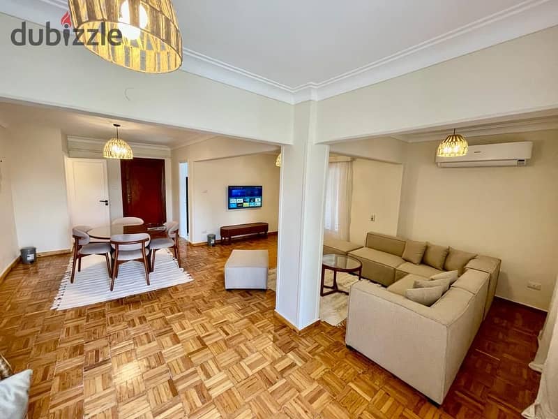 Modern furnished apartment for daily rent in Zamalek, overlooking the Nile 11