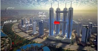 محل للبيع 48م مفتوح على لاند سكيب بأبراج نايل بيزنيس تاورز nile business towers 0