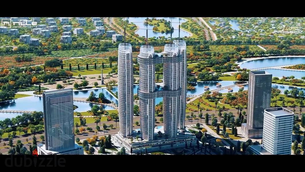 محل للبيع 48م مفتوح على لاند سكيب بأبراج نايل بيزنيس تاورز nile business towers 4