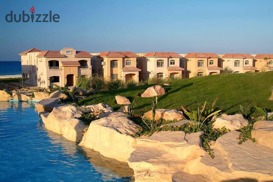 Chalet for sale, ground floor with private garden overlooking the sea in Telal Sokhna Village 1