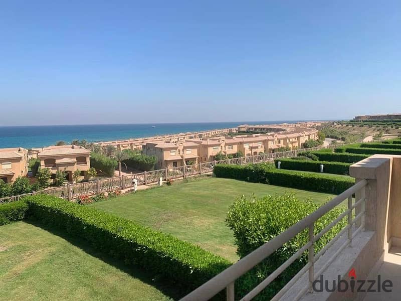 Chalet for sale, ground floor with private garden overlooking the sea in Telal Sokhna Village 3