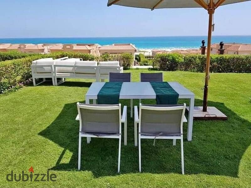 Chalet for sale, ground floor with private garden overlooking the sea in Telal Sokhna Village 6