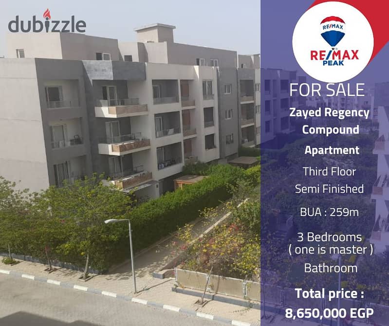 Zayed Regency Compound  Apartment  For Sale  259m 0