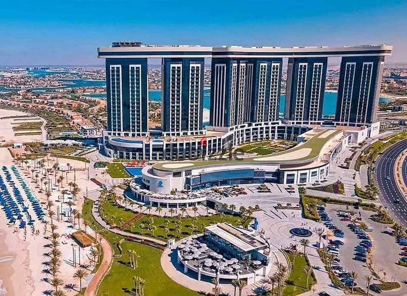 شقة للبيع فى العلمين الجديدة 117م شايفة البحر قسط 7 سنين New Alamein city edge الساحل الشمالي العلمين الجديدة 7