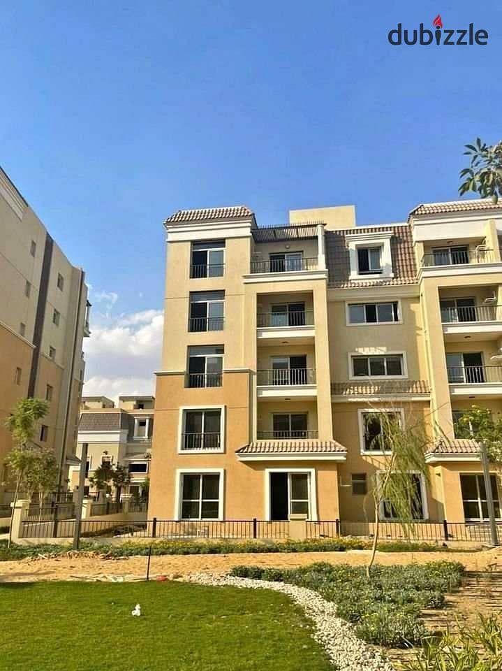 Two-room apartment for sale with a landscaped view in Sarai Compound next to Madinaty 3