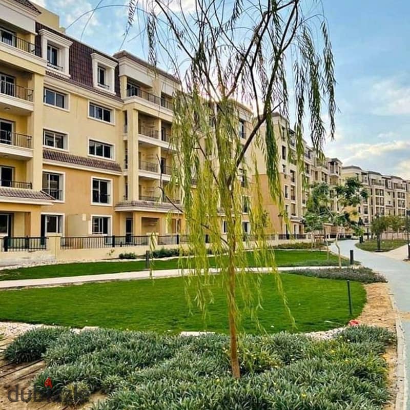 Two-room apartment for sale with a landscaped view in Sarai Compound next to Madinaty 5