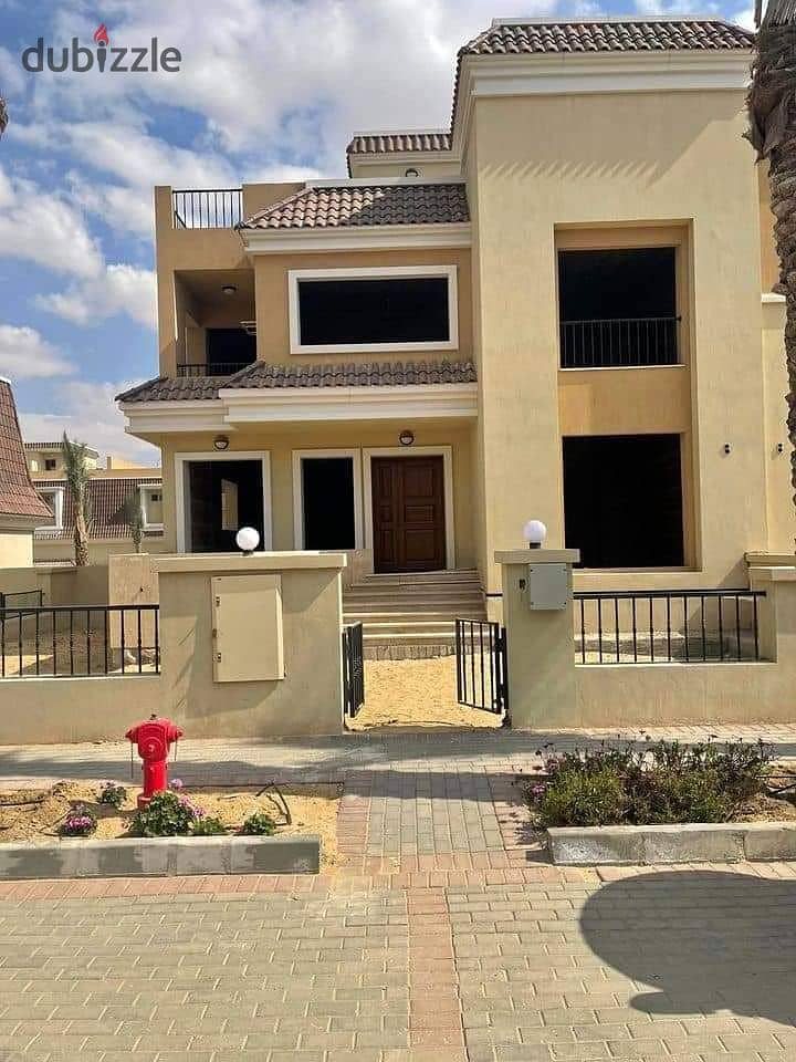 For sale, the last standalone villa, 175 m + garden + roof, with a 42% discount, in the heart of Mostakbal City, directly on the Suez Road 5