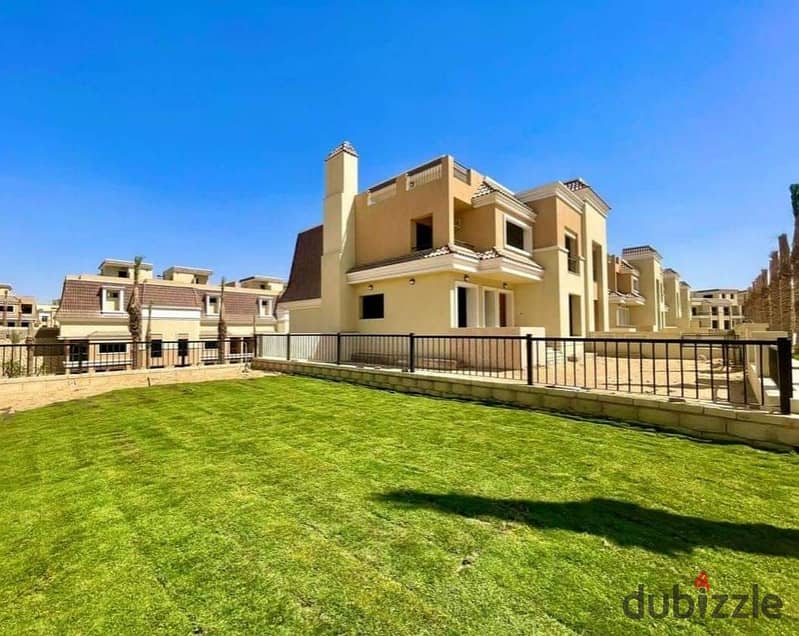 For sale, the last standalone villa, 175 m + garden + roof, with a 42% discount, in the heart of Mostakbal City, directly on the Suez Road 7