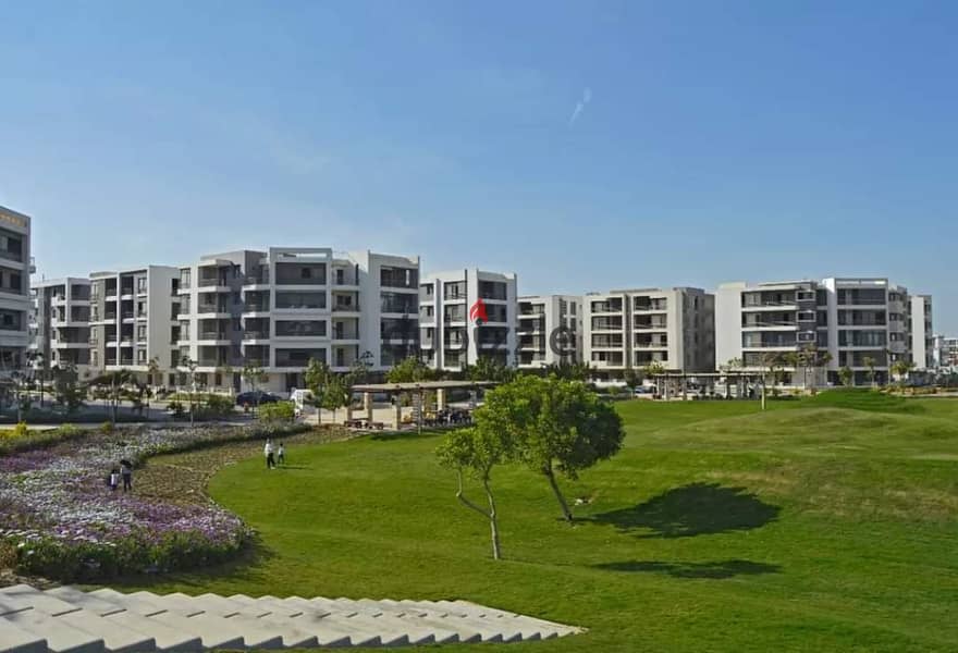 For sale, 3-bedroom apartment, 136 m + garden 130 m, in Taj City, next to Mirage Mall, directly on the Suez Road, at the lowest price 3