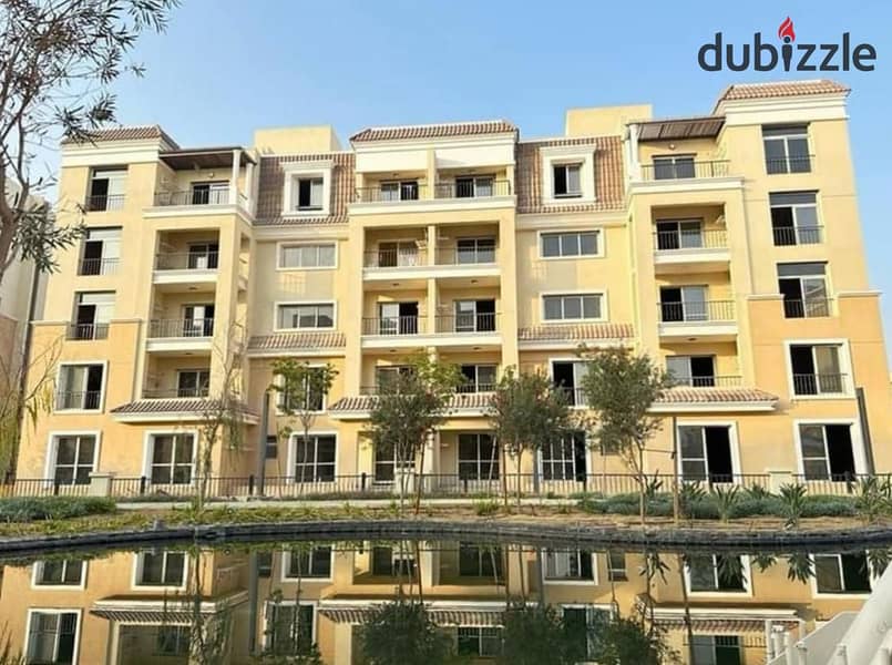 For sale, a 3-BR apartment, 157 m, with a direct view of the landscape in Sarai, next to Madinaty, with down payment of 905K Installment for 8 years 7