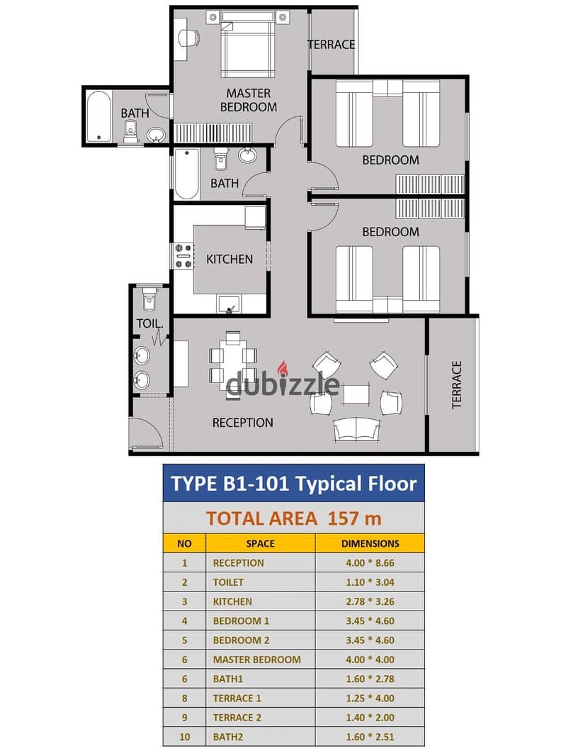 Address Home Compound Contract for your apartment with a down payment starting from 600000, the longest payment period, and an area of ​​157 square m 10