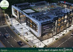 Invest your shop now in the best location in October Gardens, Zewail Street, near Petrol Station, area 44 m with an external area 0