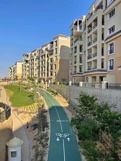 Apartment for sale with a private garden in installments in a very special location on the landscape in Mistakabl City, Compound (Sarai), Emdad, Fifth 0