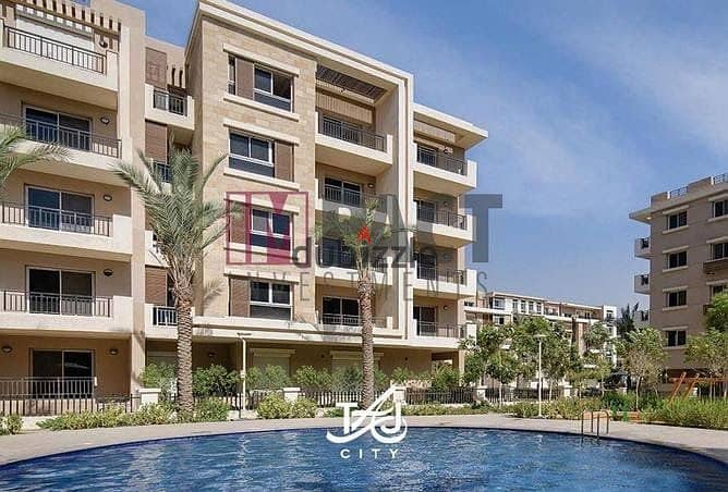 Luxurious Apartment for sale, 162 sqm + Private Garden with a very distinctive landscape view in front of Cairo International Airport, available on in 1