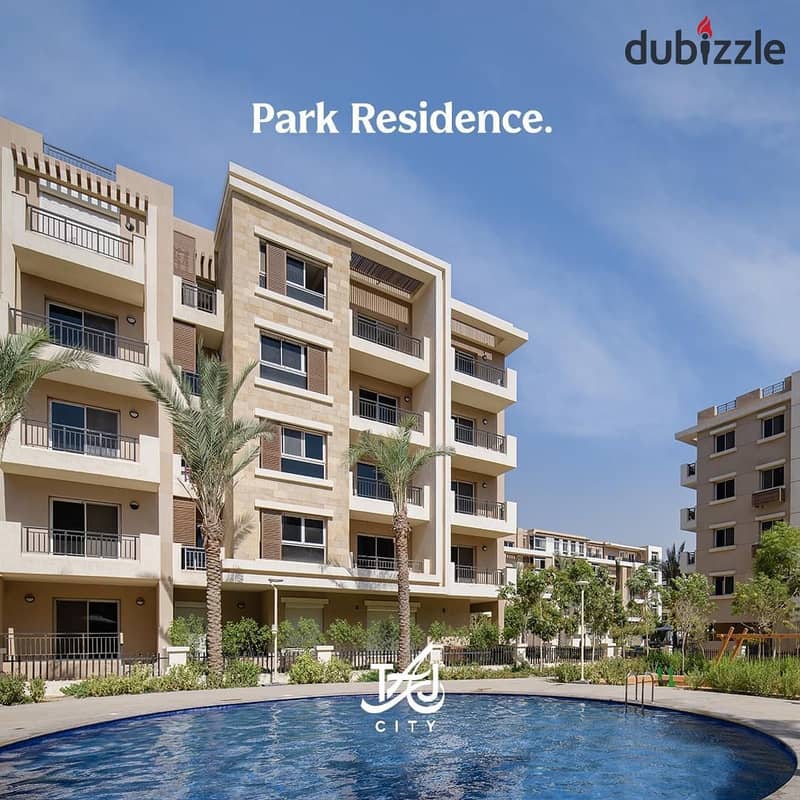 Luxurious Apartment for sale, 162 sqm + Private Garden with a very distinctive landscape view in front of Cairo International Airport, available on in 7