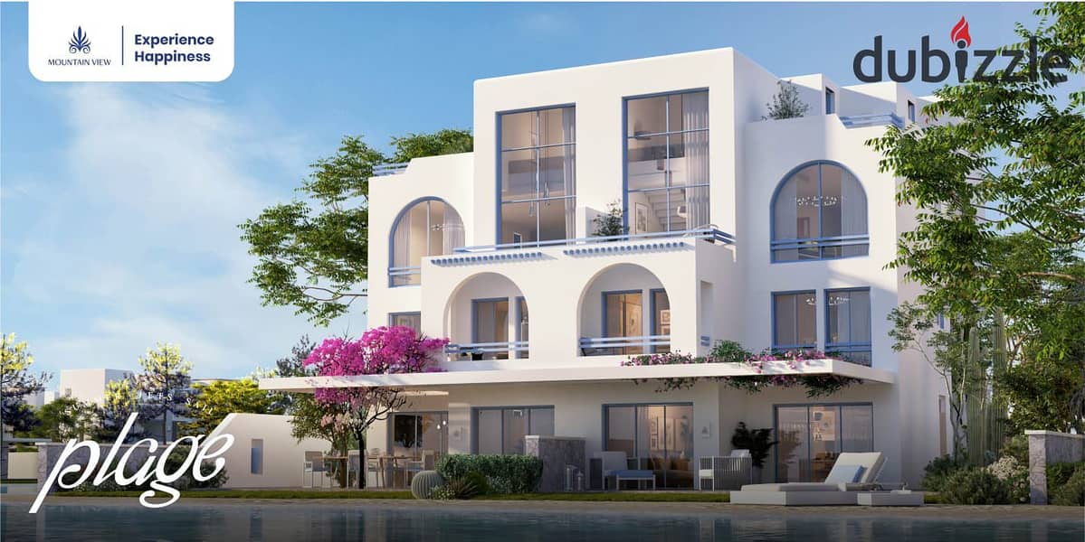 Villa for sale, Sea View, 5% down payment and installments over 8 years, with the latest launch of Mountain View in El Alamein City, Plage Compound 6