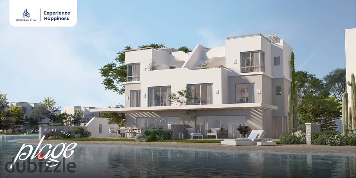 Villa for sale, Sea View, 5% down payment and installments over 8 years, with the latest launch of Mountain View in El Alamein City, Plage Compound 10