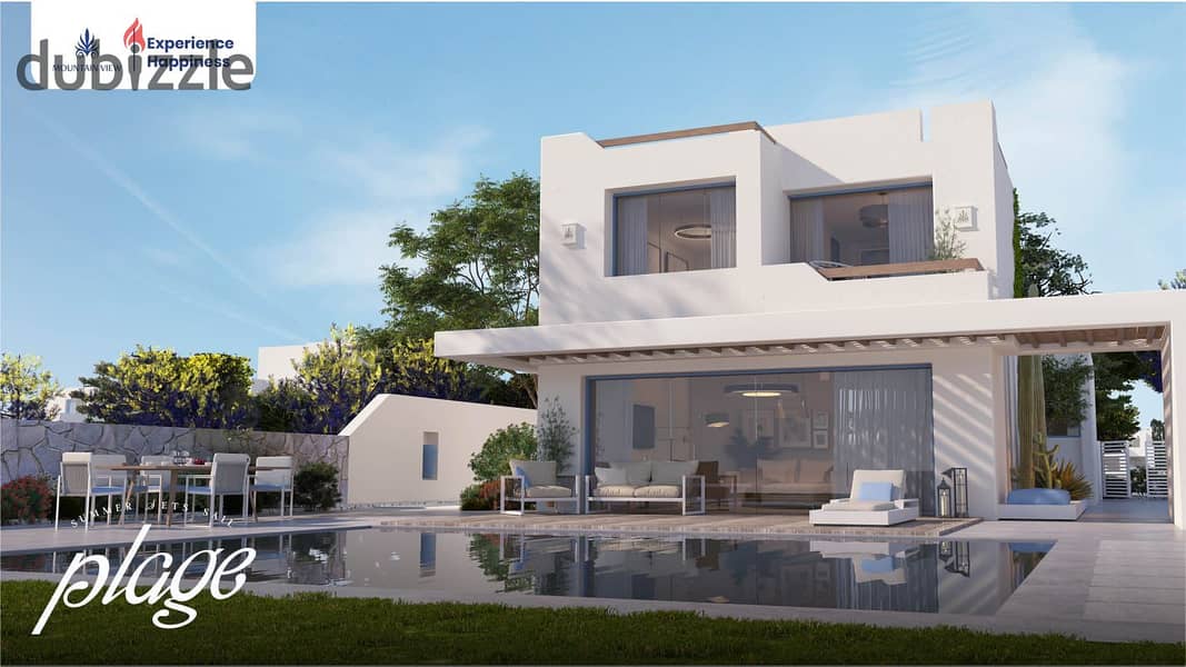 Villa for sale, Sea View, 5% down payment and installments over 8 years, with the latest launch of Mountain View in El Alamein City, Plage Compound 11