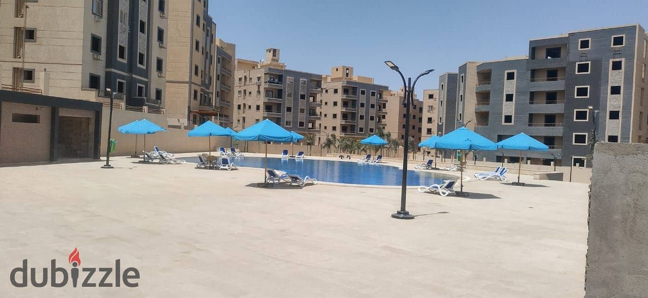 Apartment for sale, immediate receipt prime location next to the AUC and El Patio 7 with a 10% down payment, in the Fifth Settlement, Sephora Compound 9