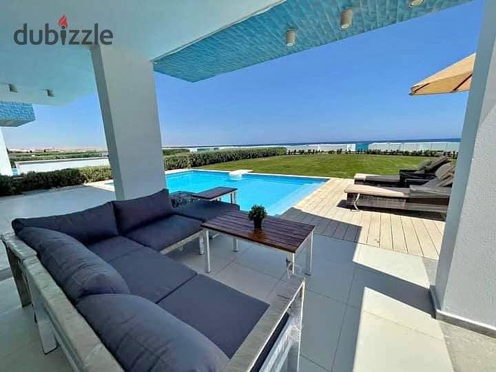 **For Sale**: Fully finished villa with a private terrace in **Fouka Bay**, North Coast, with a direct sea view. 0