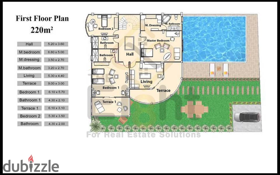 فيلا توين هاوس للبيع 590 م مباني + 280 م جاردن برج العرب ( كومباوند Lake view -  بجوار واحة خطاب ) 2