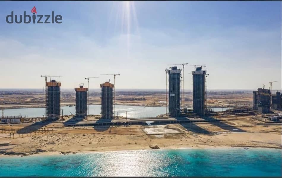 استلم شاليه فيلا  متشطب صف اول لاجونز وابراج العالمين ف مازرين وقسط ع 7 سنين  Receive chalet villa finished first row Lagoons and Alamein towers in Ma 4