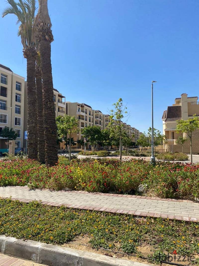 Ground floor apartment with garden 206 meters for sale with a 10% down payment in Mostakbal City Prime Location in Sarai Compound 0