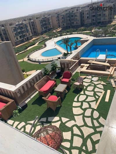 penthouse with private roof 132m ready to live  for sale with the lowest down payment next to auc