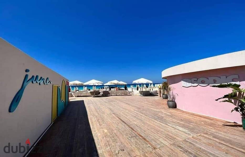 Chalet With garden sea View For Sale June Sodic North Coast شالية بجاردن متشطب للبيع ع البحر مباشرة الترا لوكس جون سوديك رأس الحكمة 5