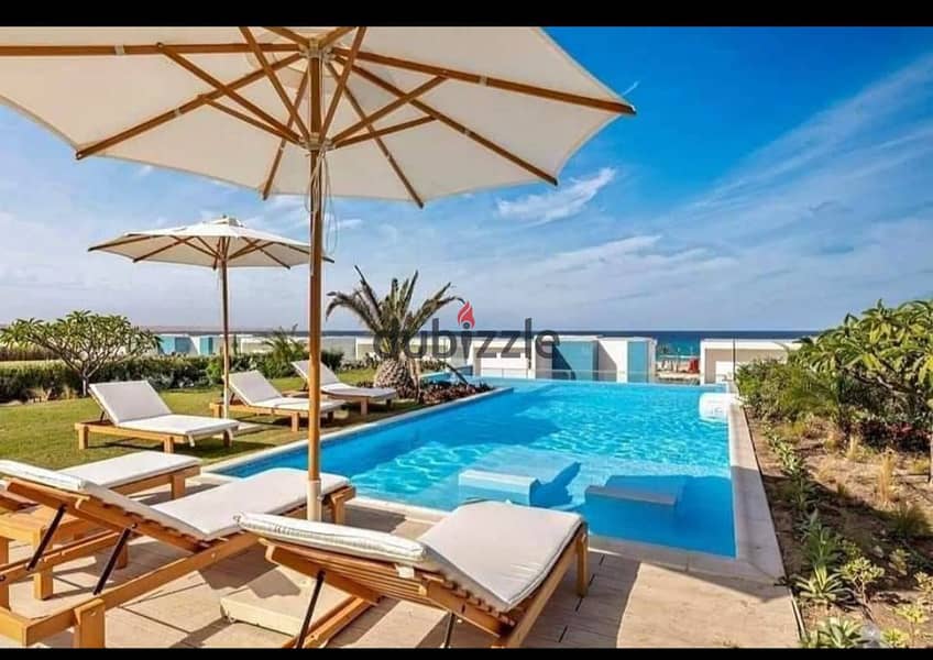 شالية للبيع 215 متر Sea View متشطب بالتكييفات قطامية كوست رأس الحكمه الساحل الشمالي 4