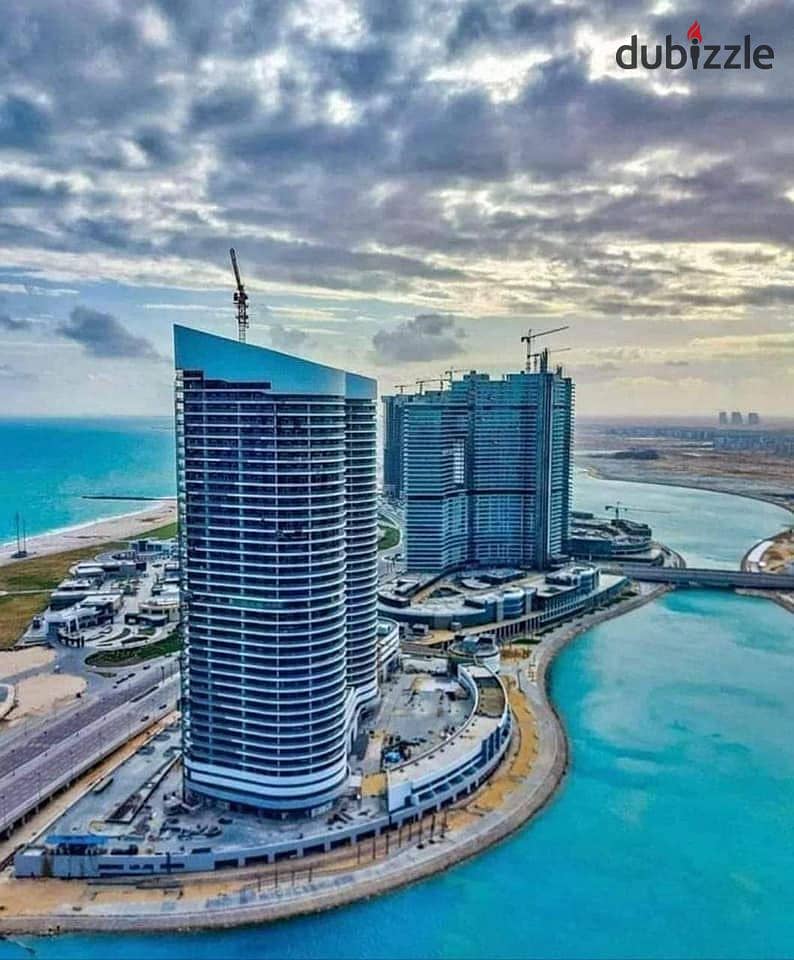 شقة فندقية استلام فوري صف اول علي البحر بالعلمين/ Service apart ready to move finished sea view 11