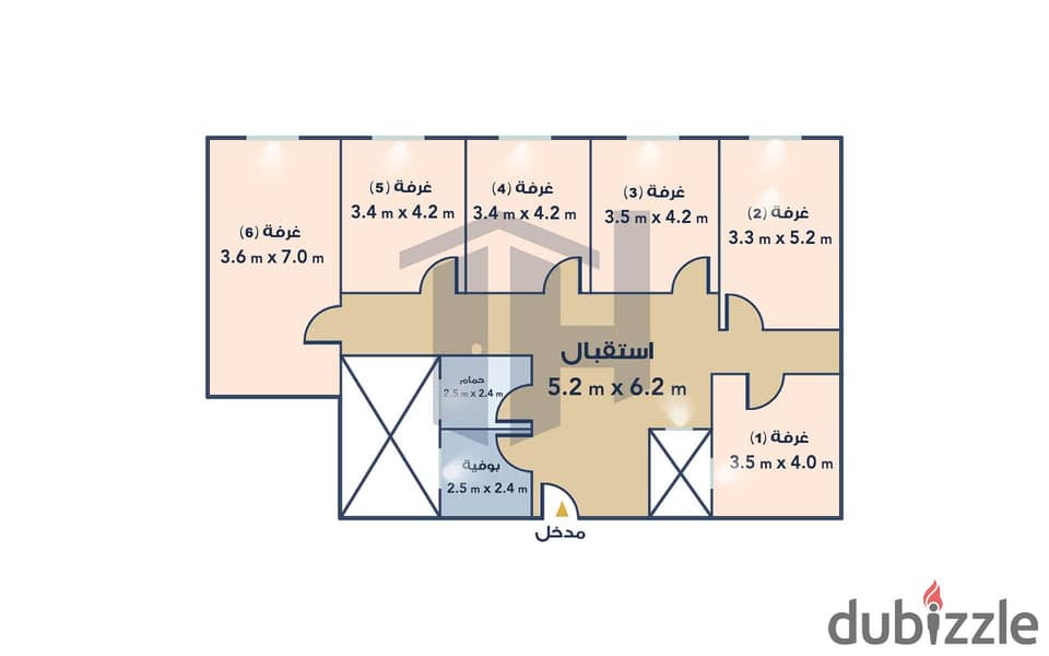 Administrative headquarters for rent 280m Smouha (14th of May) 1