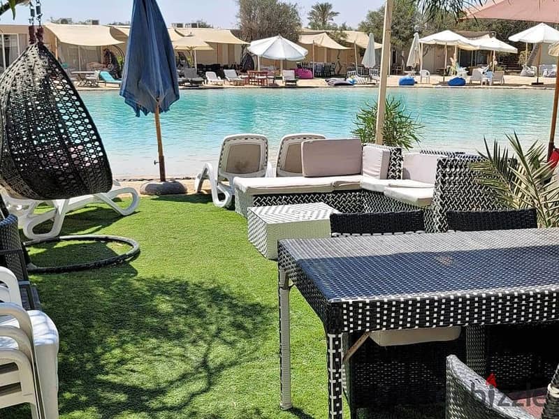 شاليه متشطب للبيع في هاسيندا واتر الساحل الشمالي بالم هيلز بمقدم 10%  Hacienda Waters palm hills north coast 3