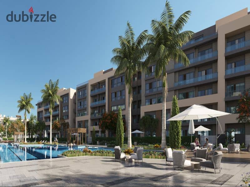 With a 10% down payment, Ready own your apartment with a distinctive roof, 4/3 finishing, in Azad Compound in the heart of the Fifth Settlement 8