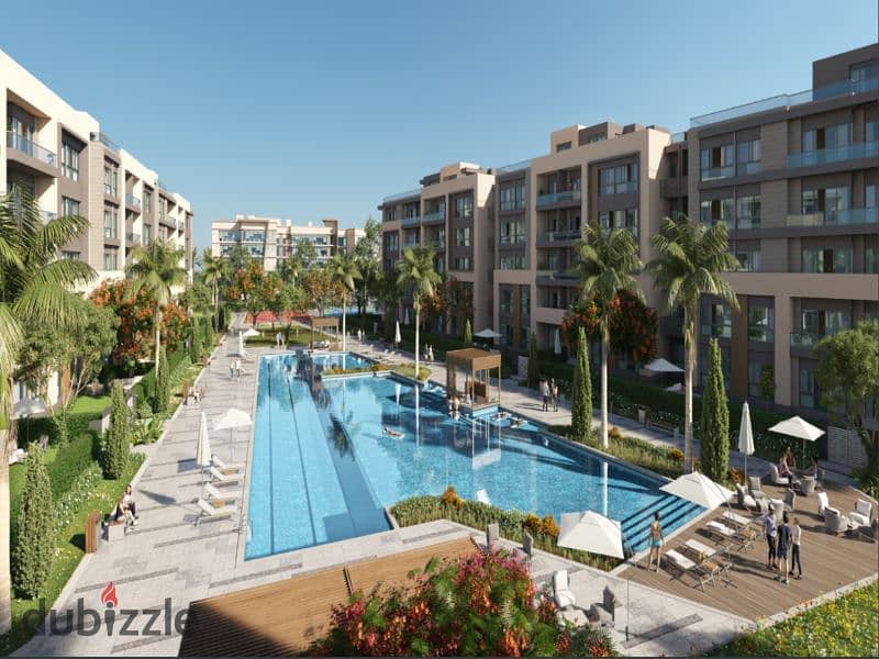 With a 10% down payment, Ready own your apartment with a distinctive roof, 4/3 finishing, in Azad Compound in the heart of the Fifth Settlement 9