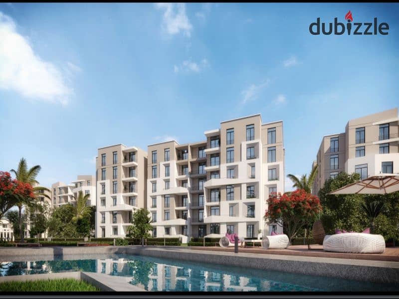 Without downpayment, a two-room apartment in a garden in the Taj City Compound in the heart of the Fifth Settlement, with a 40% cash discount 1