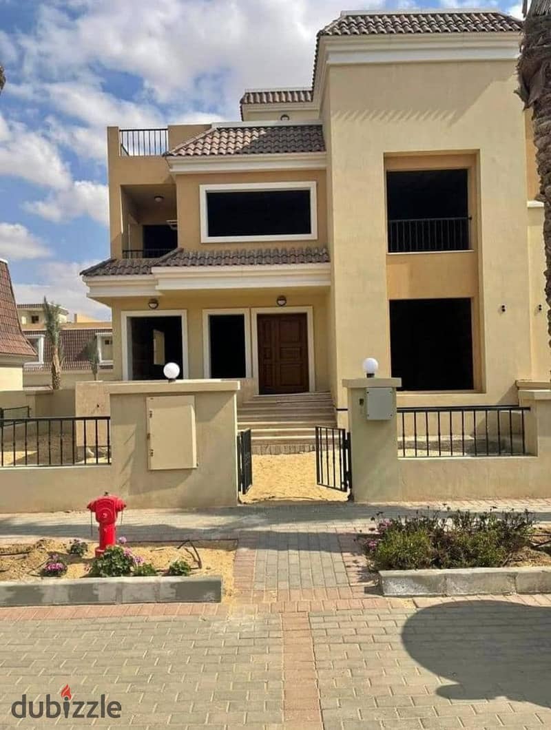 Villa for sale, corner, in front of Madinaty Villas, 1,200,000 downpayment inside and the rest over 8 years, Sarai Compound 2