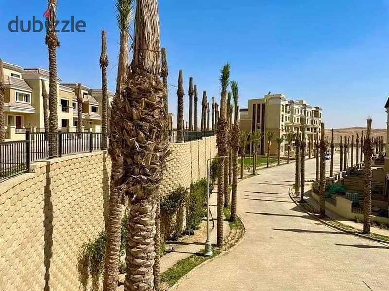 Apartment for sale, 182 sqm, immediate receipt, Saray Mostakbal City Compound, Double View, Garden 1