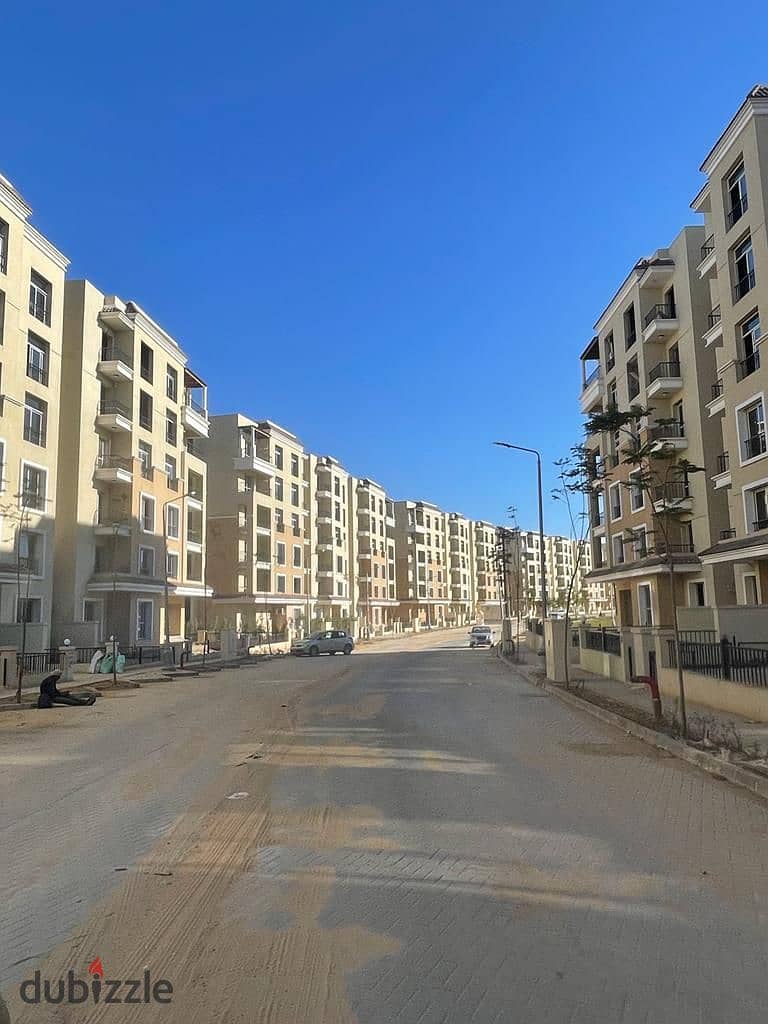 Apartment for sale, 182 sqm, immediate receipt, Saray Mostakbal City Compound, Double View, Garden 7