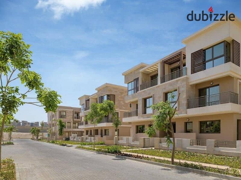 With a5% down payment, an apartment for sale in Sarai Compound in New Cairo 42% cash discount and cash price installment over the longest payment plan 2