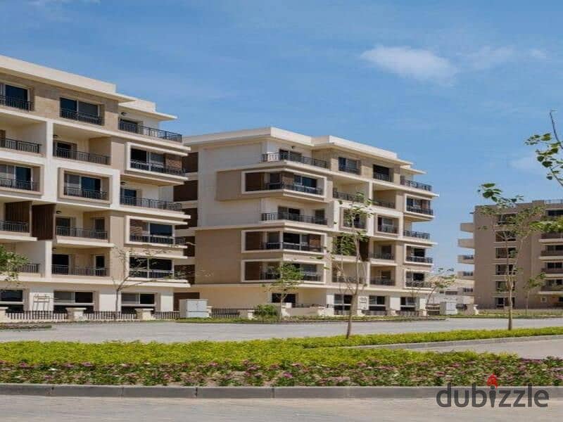 With a5% down payment, an apartment for sale in Sarai Compound in New Cairo 42% cash discount and cash price installment over the longest payment plan 5