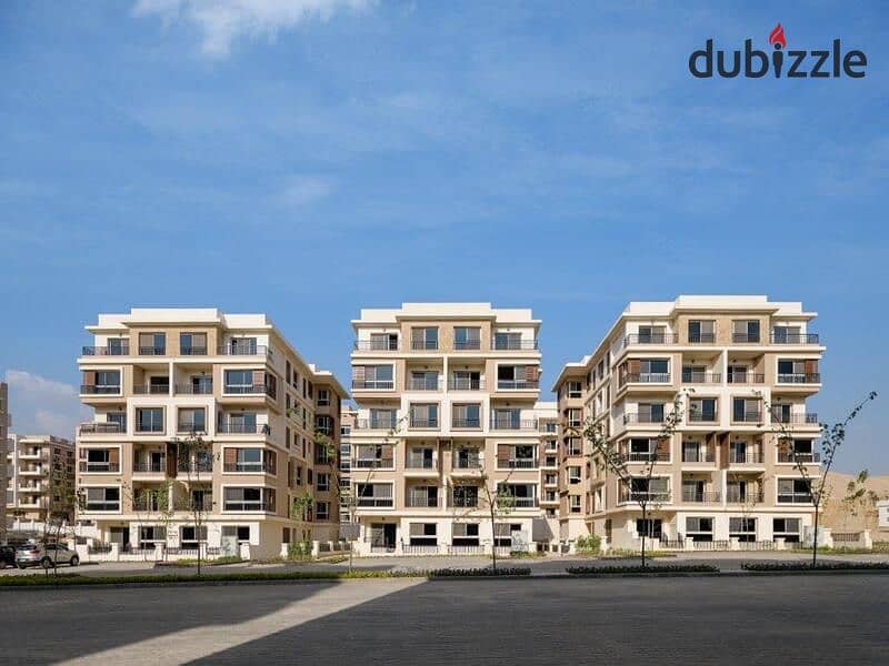 With a5% down payment, an apartment for sale in Sarai Compound in New Cairo 42% cash discount and cash price installment over the longest payment plan 7