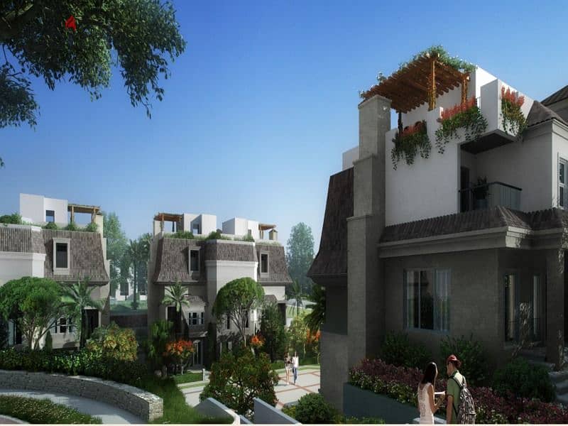 With a5% down payment, an apartment for sale in Sarai Compound in New Cairo 42% cash discount and cash price installment over the longest payment plan 17