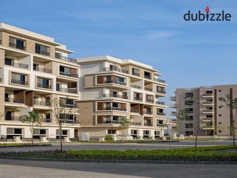 With a 5% down payment, an apartment in a garden for sale in Sarai Compound, with a 42% cash discount and a cash price installment 16