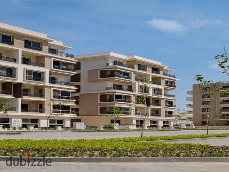 With a5% down payment, an apartment for sale in Sarai Compound in New Cairo 42% cash discount and cash price installment over the longest payment plan 9